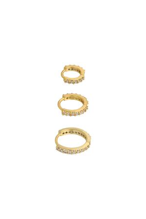 Ohrringe Set of Circles Gold Kupfer h5 